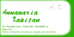 annamaria kapitan business card