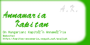 annamaria kapitan business card